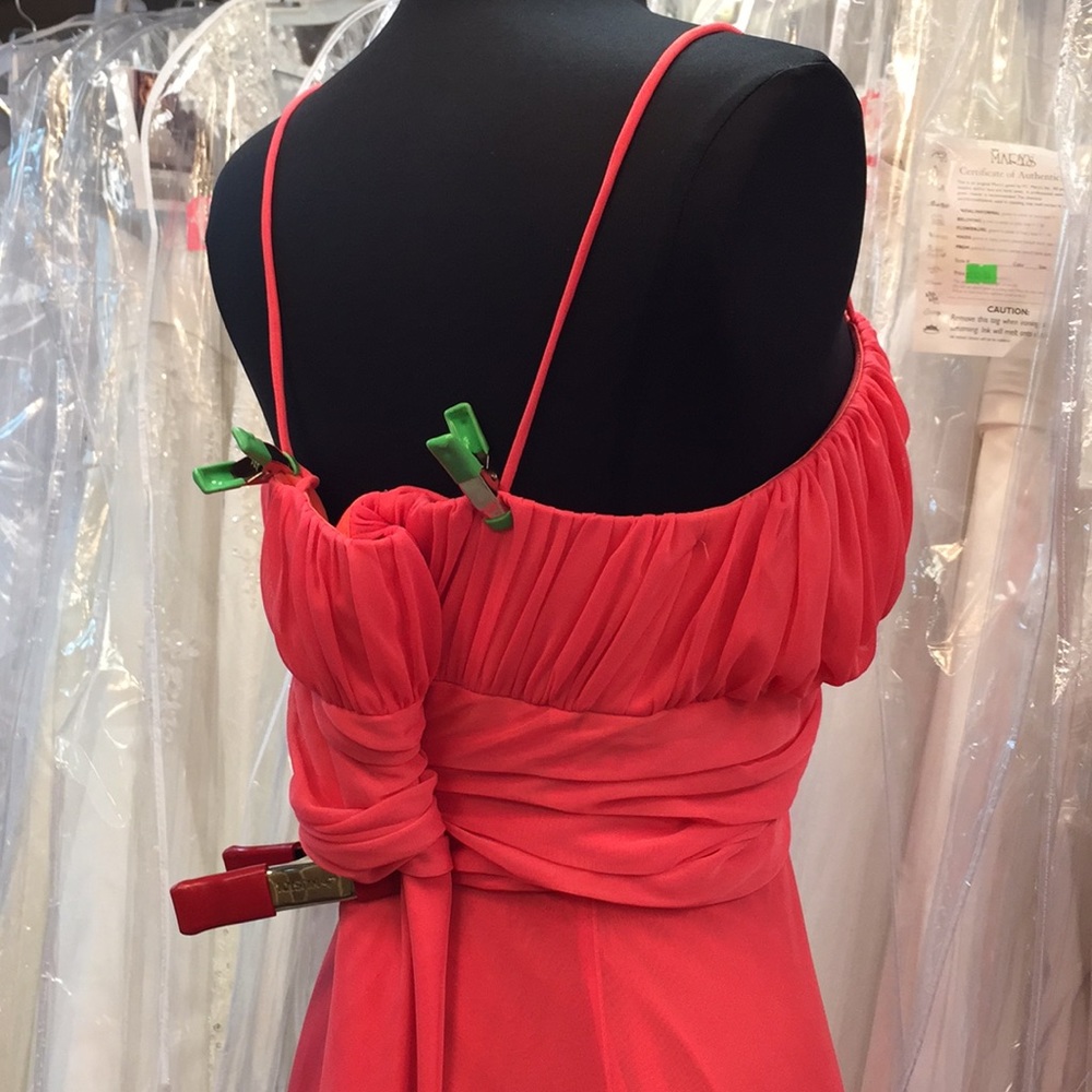 Coral Floral Formal Dress - Picture 4 of 5